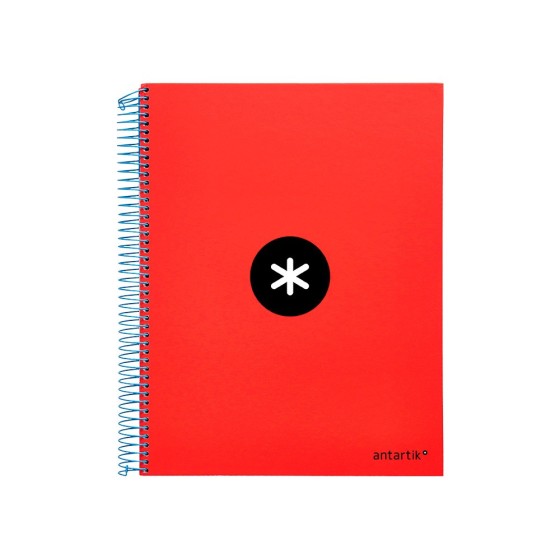 Cuaderno espiral liderpapel a4 micro antartik tapa forrada 120h 100 gr horizontal 5 bandas 4 taladros colores surt