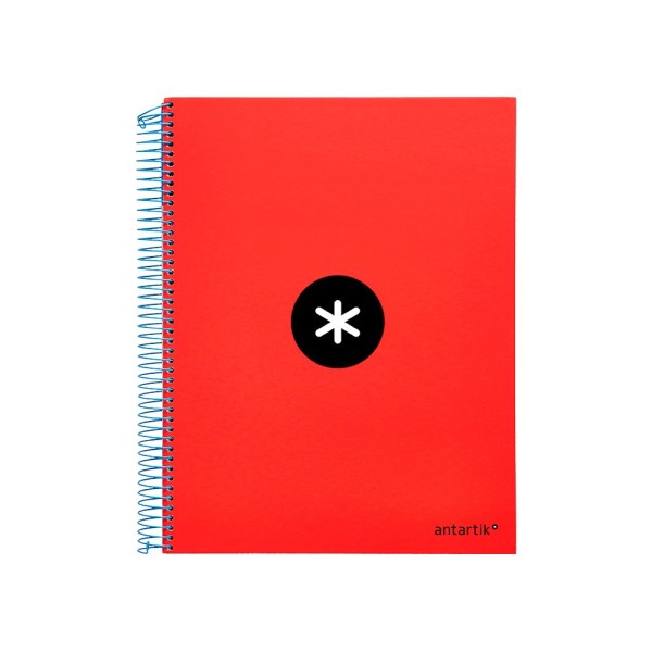Cuaderno espiral liderpapel a4 micro antartik tapa forrada 120h 100 gr horizontal 5 bandas 4 taladros colores surt