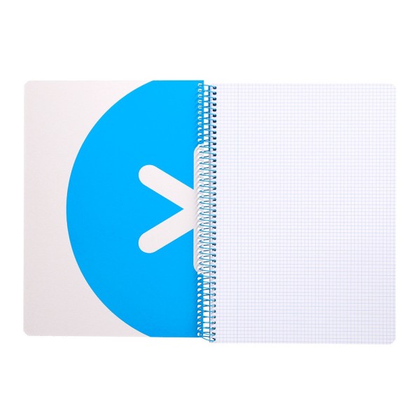 Cuaderno espiral liderpapel a4 micro antartik tapa dura 80h 100 gr cuadro 5mm sin bandas 4 taladros color rosa fluor