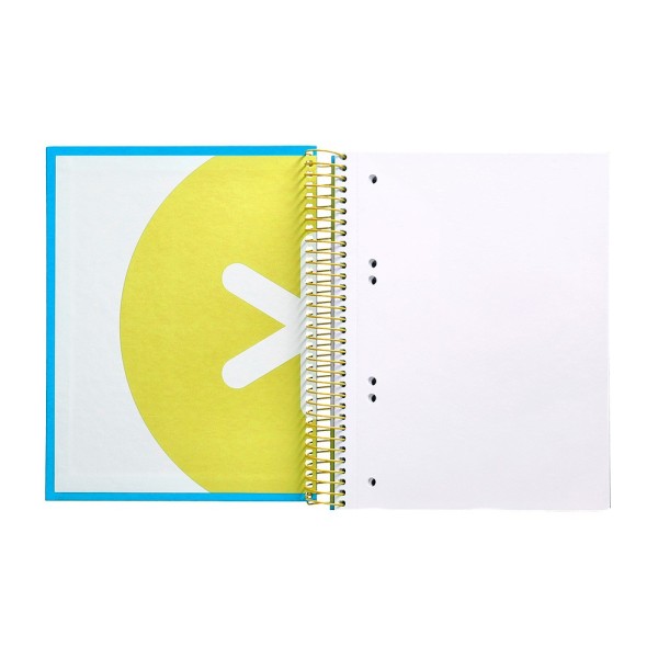 Cuaderno espiral liderpapel a5 micro antartik tapa forrada 120h 100g liso con bandas 6 taladros color azul