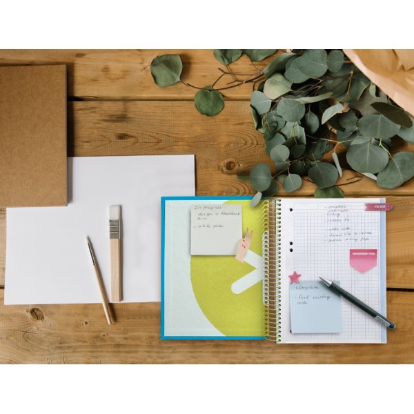 Cuaderno espiral liderpapel a5 micro antartik tapa forrada120h 100 gr cuadro 5mm 5 bandas 6 taladros color azul