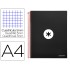 Cuaderno espiral liderpapel a4 micro antartik tapa forrada120h 100 gr cuadro 5mm 5 bandas 4 taladros color negro