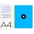 Cuaderno espiral liderpapel a4 micro antartik tapa forrada120h 100 gr cuadro 5mm 5 banda4 taladros color azul