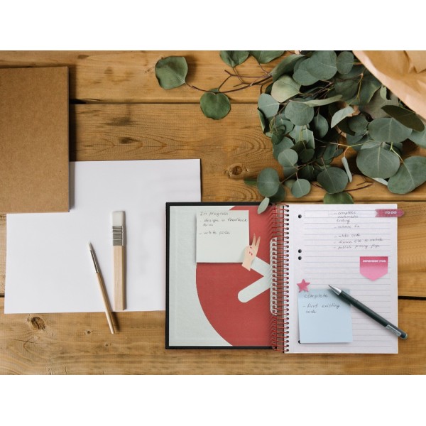 Cuaderno espiral liderpapel a5 micro antartik tapa forrada 120h 100 gr horizontal 5 bandas 6 taladros color negro