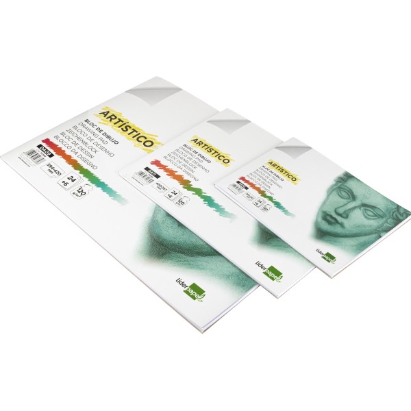 Bloc dibujo liderpapel artistico encolado 297x420 mm 30 hojas 120g/m2 sin recuadro
