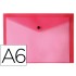 Carpeta liderpapel dossier broche polipropileno din a6 rojo transparente