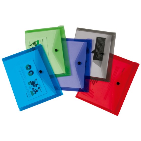 Carpeta liderpapel dossier broche polipropileno din a6 rojo transparente