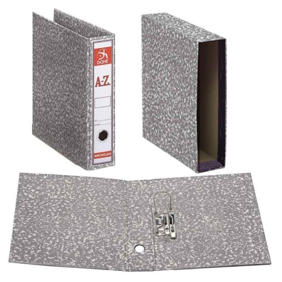 Archivador A-Z DOHE Archiclas Folio 70 mm. Jaspeado Gris + Caja