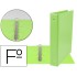 Carpeta liderpapel 4 anillas 40 mm redondas plastico folio color verde pistacho