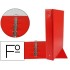 Carpeta liderpapel 4 anillas 40 mm redondas plastico folio color rojo