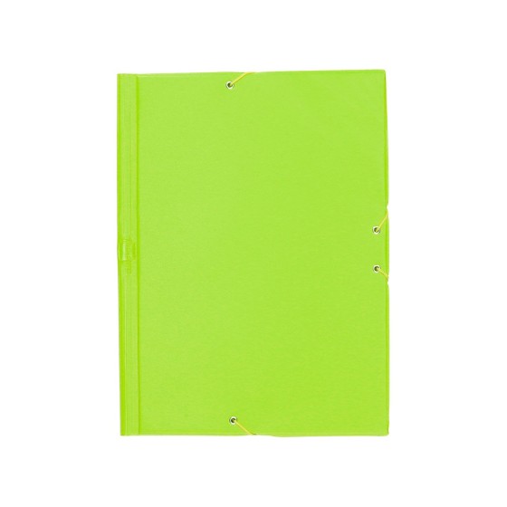 Carpeta liderpapel gomas plastico folio solapas color verde pistacho
