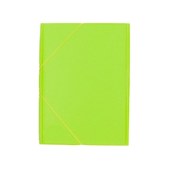 Carpeta liderpapel gomas plastico folio solapas color verde pistacho