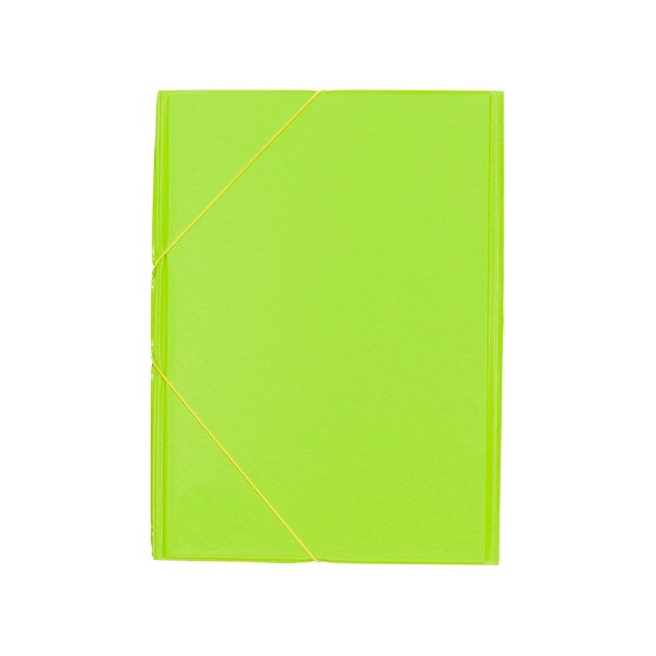Carpeta liderpapel gomas plastico folio solapas color verde pistacho