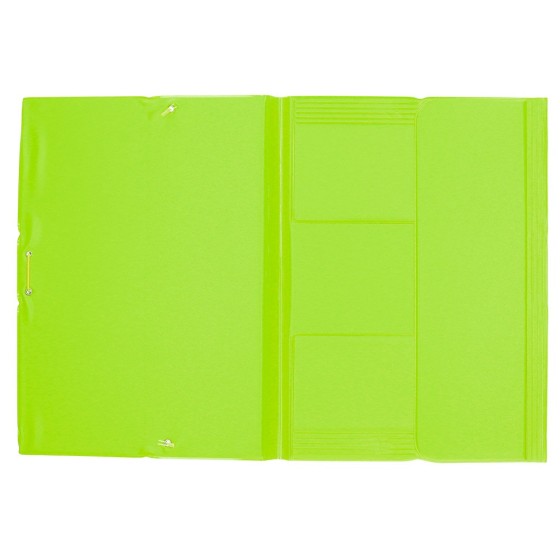 Carpeta liderpapel gomas plastico folio solapas color verde pistacho