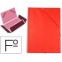 Carpeta liderpapel gomas plastico folio solapas color rojo