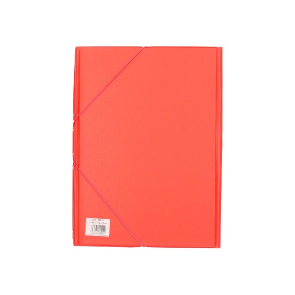 Carpeta liderpapel gomas plastico folio solapas color rojo
