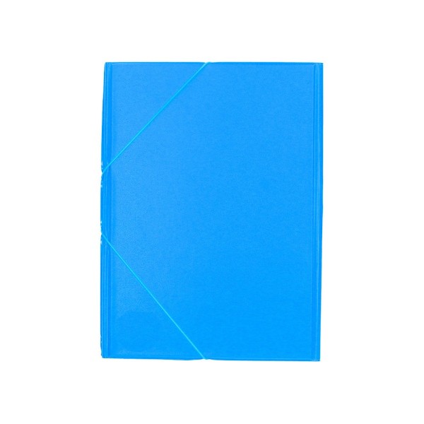Carpeta liderpapel gomas plastico folio solapas color celeste