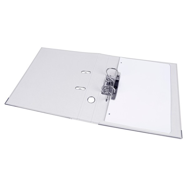 Archivador de palanca liderpapel a4 documenta forrado pvc con rado lomo 52mmblanco compresor metalico