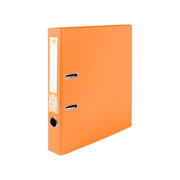 Archivador de palanca liderpapel a4 documenta forrado pvc con rado lomo 52mmnaranja compresor metalico