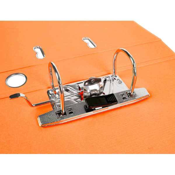 Archivador de palanca liderpapel a4 documenta forrado pvc con rado lomo 52mmnaranja compresor metalico