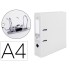 Archivador de palanca liderpapel a4 documenta forrado pvc con rado lomo 75mmblanco compresor metalico