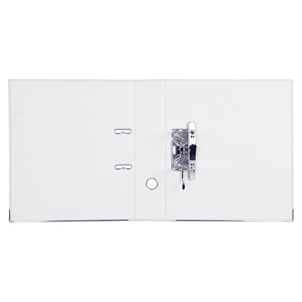Archivador de palanca liderpapel a4 documenta forrado pvc con rado lomo 75mmblanco compresor metalico
