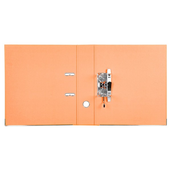 Archivador de palanca liderpapel a4 documenta forrado pvc con rado lomo 75mmnaranja compresor metalico
