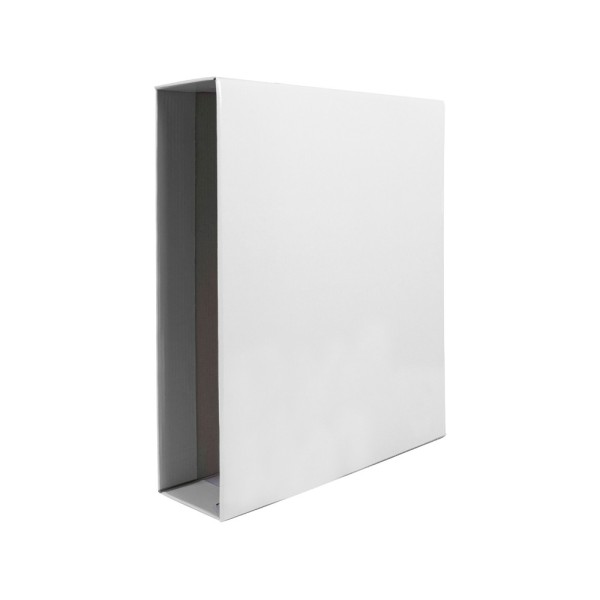 Caja archivador liderpapel de palanca carton folio documenta lomo 75mm color blanca