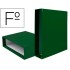 Caja archivador liderpapel de palanca carton folio documenta lomo 75mm color verde