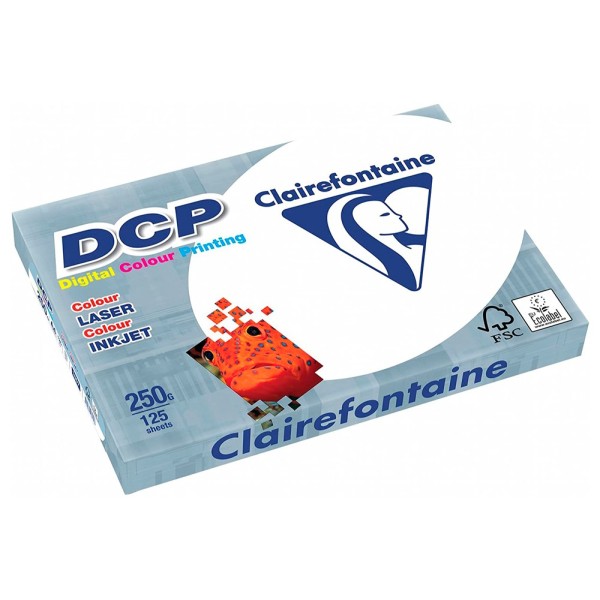 Papel fotocopiadora clairefontaine din a4 250 gramos paquete de 125 hojas