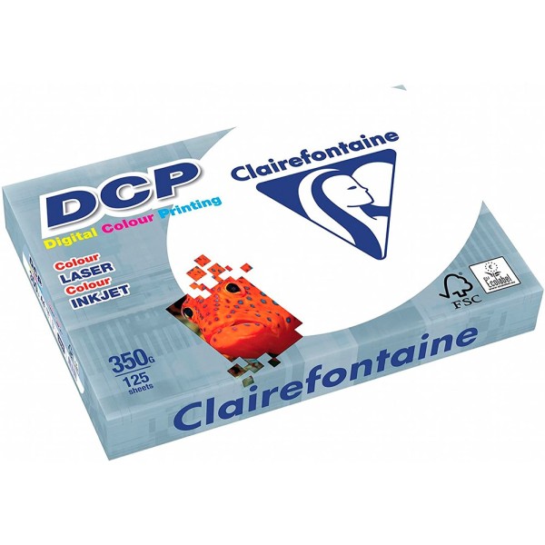 Papel fotocopiadora clairefontaine din a4 350 gramos paquete de 125 hojas