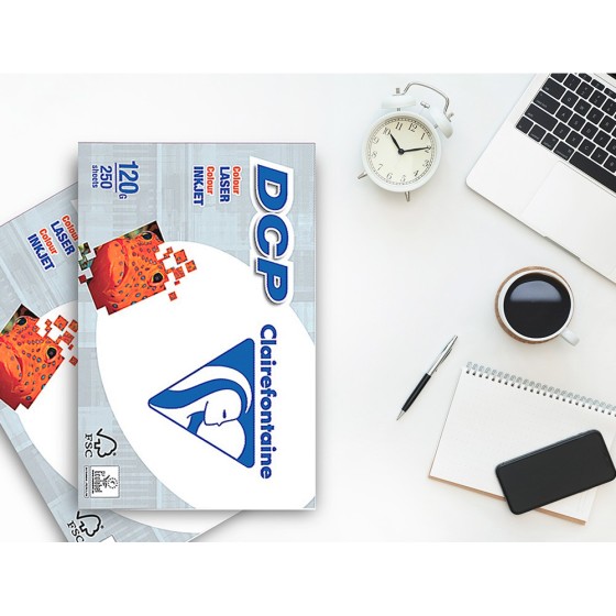 Papel fotocopiadora clairefontaine din a4 120 gramos paquete de 250 hojas