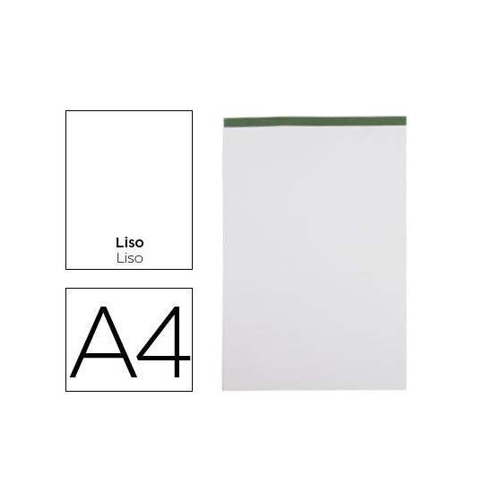 Bloc notas liderpapel liso a4 80 hojas 60 g/m2 perforado sin tapa