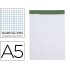 Bloc notas liderpapel cuadro 4 mm a5 80 hojas 60 g/m2 perforado sin tapa