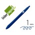 Boligrafo liderpapel gummy touch retractil 1,0 mm tinta azul