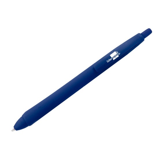 Boligrafo liderpapel gummy touch retractil 1,0 mm tinta azul