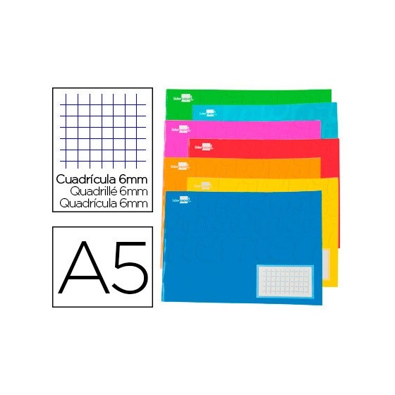 Libreta liderpapel smart a5 apaisado 32 hojas 60g/m2 cuadro 6 mm con margen
