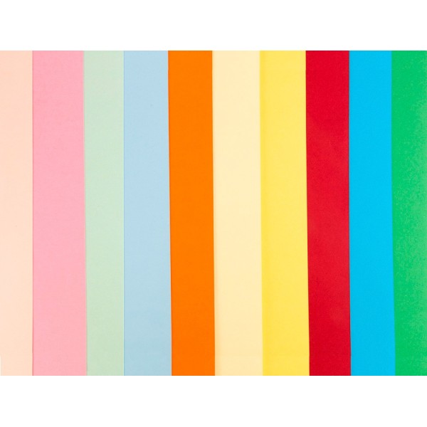 Cartulina liderpapel a3 180g/m2 10 colores surtidos paquete 100 hojas