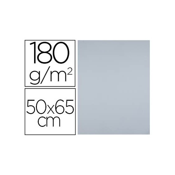 Cartulina liderpapel 50x65 cm 180 gr gris paquete de 25