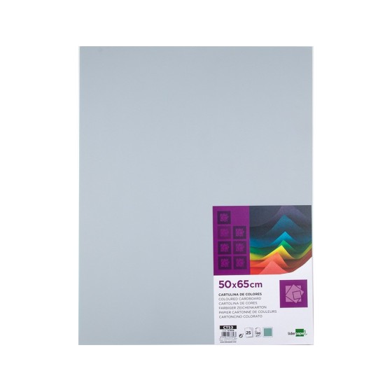 Cartulina liderpapel 50x65 cm 180 gr gris paquete de 25