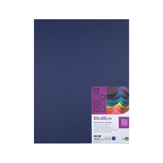 Cartulina liderpapel 50x65 cm 180 gr zafiro paquete de 25