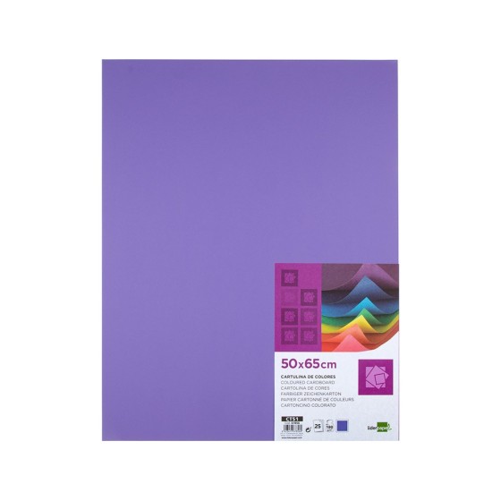 Cartulina liderpapel 50x65 cm 180 gr purpura paquete de 25