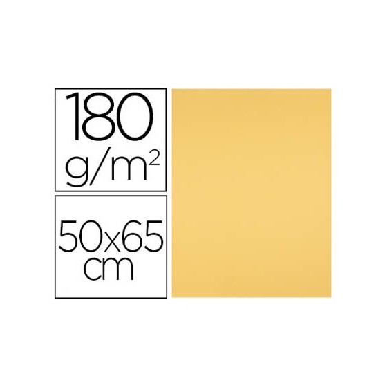 Cartulina liderpapel 50x65 cm 180 gr oro paquete de 25