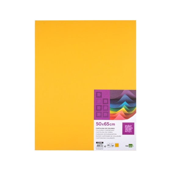Cartulina liderpapel 50x65 cm 180 gr oro viejo paquete de 25
