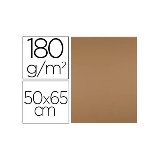 Cartulina liderpapel 50x65 cm 180 gr marron escolar unidad