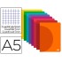 Libreta liderpapel 360 tapa de plastico a5 48 hojas 90g/m2 5mm con doble margen colores surtidos