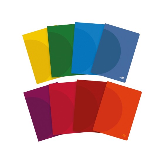 Libreta liderpapel 360 tapa de plastico a5 48 hojas 90g/m2 5mm con doble margen colores surtidos