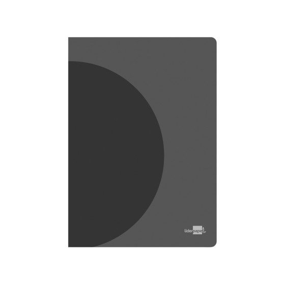 Libreta liderpapel 360 tapa de plastico a5 48 hojas 90g/m2 horizontal con doble margen tapa negra