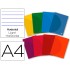 Libreta liderpapel 360 tapa de plastico a4 48 hojas 90g/m2 horizontal con doble margen colores surtidos