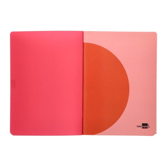 Libreta liderpapel 360 tapa de plastico a4 48 hojas 90g/m2 horizontal con doble margen colores surtidos